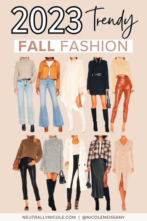 Looking to upgrade your fall wardrobe? Our blog post has you covered with the top fashion trends of 2023. Discover the power of layering with chic blazers and lightweight knits, or embrace the elegance of pleated skirts and tailored trousers. From monochrome looks to mixed prints, we've got the outfit inspiration you need to rock the fall fashion scene. Stay trendy and show off your style this season! Outfits, Casual, Pre Fall Outfits, Fall Wardrobe, Fall Fashion Trends, Fall Fashion Trends Women, Fall Trends Outfits, Fall Fashion Outfits, Fall Style Trends