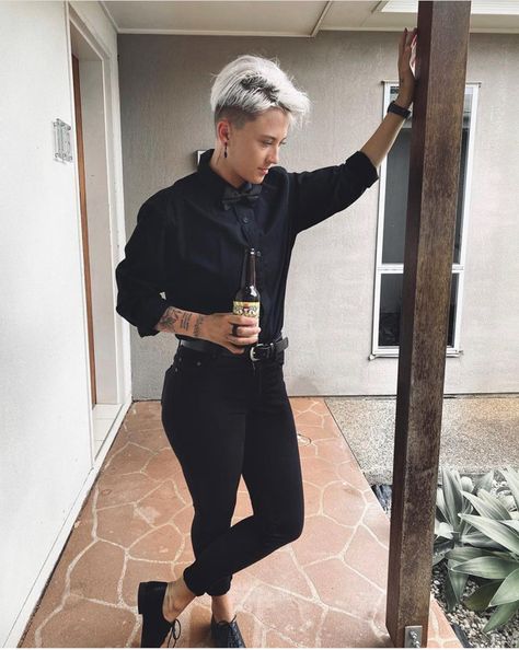 Lesbian Fashion - The Hottest Lesbian Outfits for 2021 - Our Taste For Life Outfits, Queer Fashion Women, Stud Lesbians Style Outfits, Lesbian Stud Outfits Tomboy Style, Queer Fashion, Queer Fashion Tomboys, Queer Outfits, Lesbian Fashion Tomboy Stud, Lesbian Fashion Feminine