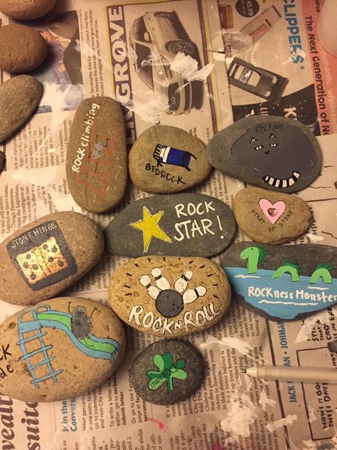 Rock pun painted rocks Cali, Painted Rocks, People, Crafts, Art, Lady, Diy, Ideas, Painted Rocks Kids