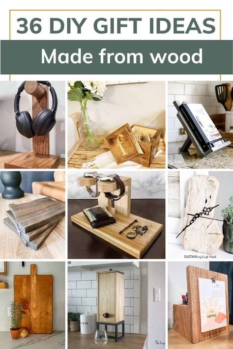Are you looking for gift ideas for those hard to buy for people on your gift list? How about a handmade DIY wood gift? Everyone loves handmade gifts and you're sure to find the perfect one in this list of 36 DIY wood gifts you can make! Ideas, Woodworking Crafts, Diy, Wood Gifts Diy, Wood Working Gifts, Wood Gifts, Woodworking Christmas Gifts, Wooden Gifts, Diy Wood