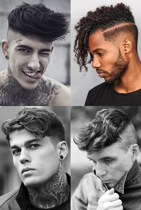 Men's Disconnected Undercut Hairstyles with textured length on top Undercut, Tattoo, Disconnected Undercut Men, Mens Undercut Hairstyle, Mens Slicked Back Hairstyles, Men's Haircuts, Mens Hairstyles Undercut, Undercut Men, Disconnected Undercut