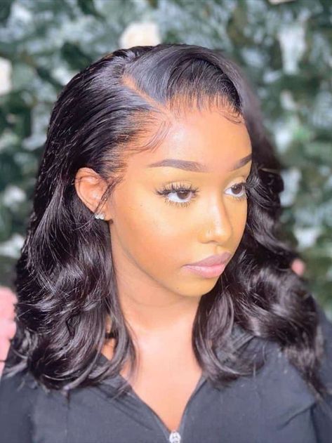 Flaunt your gorgeous waves with this layered body wave. The layers add effortless volume and movement to the hair. Click on the link to check out these 18 most incredible sew-in bob hairstyles for a fresh new style. Photo Credit: Instagram @beautyloungehb Braided Hairstyles, Human Hair Lace Wigs, Sew In Hairstyles, Sew In Bob Hairstyles, Frontal Wigs, Wig Hairstyles, Body Wave Wig, Weave Bob Hairstyles, Weave Hairstyles