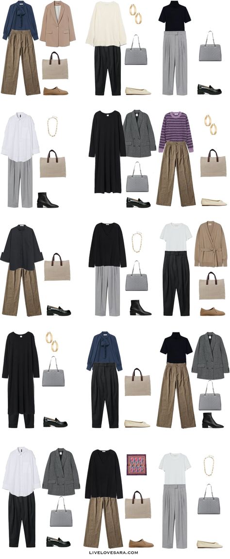 An Easy Teacher Capsule Wardrobe for Fall and Winter - livelovesara Teacher Outfits, Outfits, Capsule Wardrobe, Teacher Wardrobe Capsule, Teacher Capsule Wardrobe, Teacher Wardrobe, Teacher Outfits Casual, Teacher Outfit, Winter Teacher Outfits