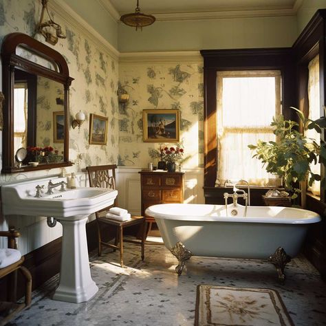 Interior, Bath, Home Décor, Small Victorian Bathroom, Victorian Home Bathroom, Victorian Bathroom Vintage, Victorian Style Bathroom, Victorian House Bathroom, Victorian Bathroom