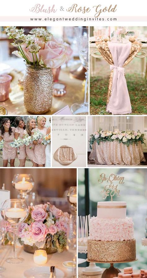 Rose Gold and Blush Wedding Color Palettes Wedding Decorations, Wedding Dress, Wedding Centrepieces, Wedding Decoration, Wedding Centerpieces, Wedding Country, Wedding Preparation, Wedding Themes, Wedding Theme Colors