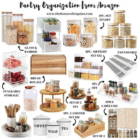 Storage Ideas, Home Organisation, Cleaning, Larder, Home, Ideas, Home Organization, Pantry Storage, Amazon Home