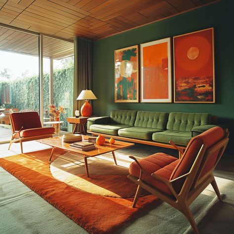 Master the Art of 70s Living Room Decor (38 aesthetic designs) Interior, Home Décor, Living Room Decor, Modern Living Room, Living Room Inspiration, Interieur, Modern Eclectic Home, Room Decor, Mid Century Modern Interiors