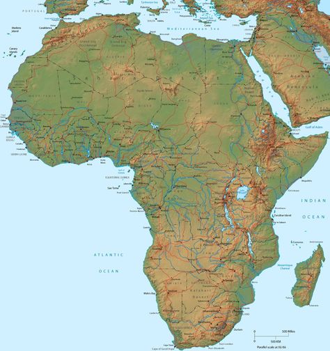 Map of Africa | Printable Large Attractive HD Map of Africa | WhatsAnswer World, Africa, Africa Continent, Africa Map, East Africa, Continents, North Africa, African Countries, West Africa