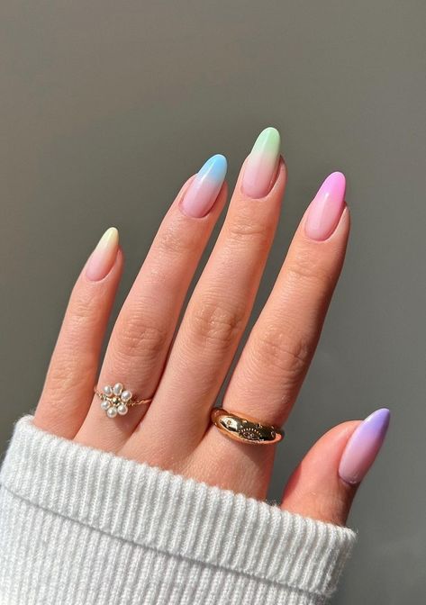 Ombre, Cute Nails, Ongles, Uñas, Casual Nails, Chic Nails, Pretty Nails, Pastel Nails Designs, Nails Inspiration