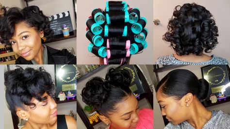 HOW TO ROLLER SET HAIR | Roller Setting Tutorial 2017 | RELAXED HAIR [Video] - https://blackhairinformation.com/video-gallery/roller-set-hair-roller-setting-tutorial-2017-relaxed-hair-video/ Wedding, Bob, Voluminous, Dark Wear, How To Run Longer, Formal Event, White Summer, How To Better Yourself, Dark Colors
