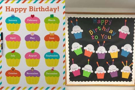 Birthdays are special days. Students need to be made to feel special while at school. Therefore, teachers should do their best to recognize their students' Ideas, Birthday Bulletin Boards, Birthday Bulletin, Birthday Charts, Birthday Board Classroom, Birthday Chart Classroom, Birthday Reminder Board, Birthday Board Diy, Student Birthdays