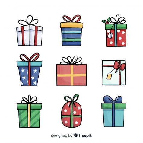Natal, Diy, Doodle Art, Doodle, Gift Drawing, Watercolor Christmas, Christmas Gift Drawing, Christmas Doodles, Christmas Stickers