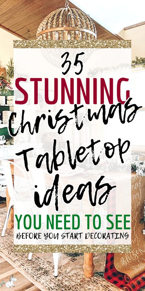 35 Stunning Tabletop Christmas Decor Ideas You Need To See! - The Mummy Front Inspiration, Home Décor, Diy, Decoration, Christmas Dining Table Centerpiece, Diy Christmas Centerpieces For Table, Christmas Dining Table Decor, Diy Christmas Table Decorations, Christmas Tabletop Decor