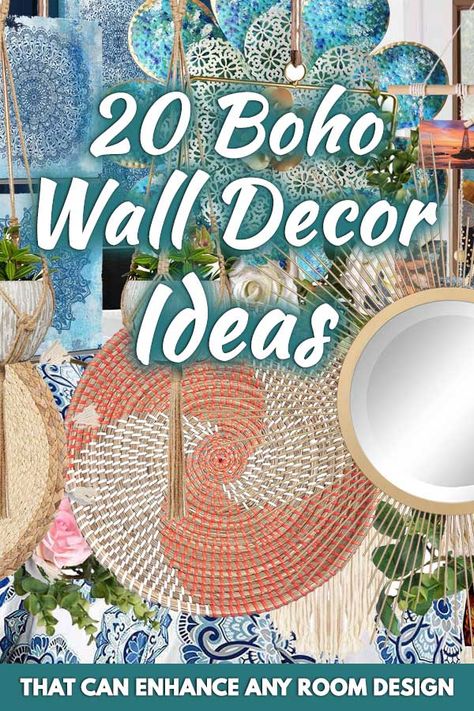 20 Boho Wall Decor Ideas That Can Enhance Any Room Design. Article by HomeDecorBliss.com #HDB #HomeDecorBliss #homedecor #homedecorideas Boho Chic, Decoration, Inspiration, Home Décor, Boho, Boho Decor Diy Bohemian Homes, Boho Bedroom Decor, Boho Bedroom Decor Hippie, Boho Wall Decor