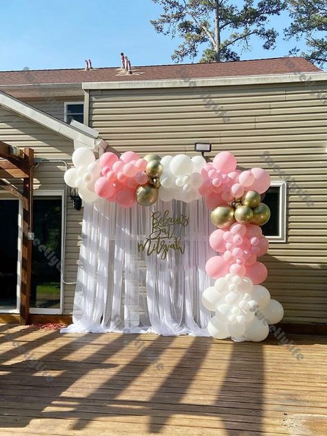 "Balloon garland is a great addition to any party, our balloon arch will be a focal point at any celebration! Great from a birthday party to welcome a new boy or even a wedding backdrop. This will definitely make your guests say WOW! The garland can be hung, draped, etc for a party backdrop. Each kit includes everything needed to create your very own balloon garland. I know it looks intimidating, but no balloon experience is required! Each kit includes everything needed to create the DIY balloon Decoration, Baby Shower Decorations, Balloon Decorations, Balloon Garland, Balloon Decorations Party, Ballon Decorations, Ballon Garland, Garland Backdrops, Balloons