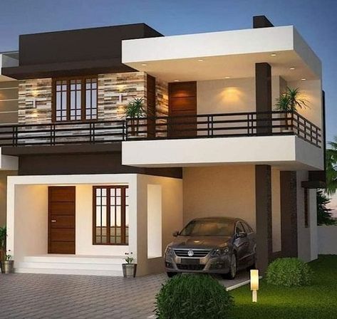 Bungalow Front Design House Plans, Small House Design Exterior, Small House Elevation Design, House Designs Exterior, House Outside Design, 2 Storey House Design, Best Modern House Design, Contemporary House Exterior, Modern Bungalow House Design