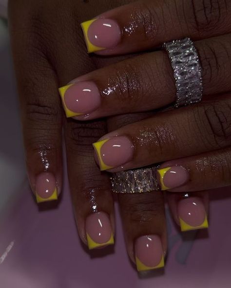orlando fl. luxury nail artist ♡ on Instagram: "this yellow is everything 🌞 😍 . @daydiorrr #orlandonails #orlandonailtech #fyp #frenchtipnails #nailsofinstsgram #nailsnailsnails" Tattoo, Manicures, Nail Arts, Inspiration, Nail Designs, Uñas, Luxury Nails, Ongles, Nailart