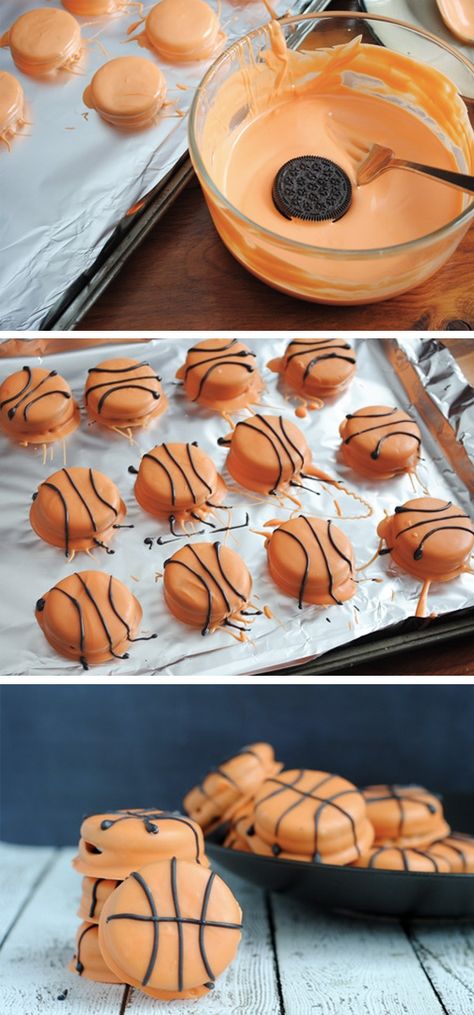 Get yourself on the scoreboard with these Slam Dunk Basketball Cookies! As college basketball ensues, you’re going to want to have a great cookie recipe to fall back on. These treats are a quick and easy way to get into the sporty spirit this spring. Basketball, Basketball Uniforms, Basketball Birthday Parties, Basketball Party, Basketball Birthday, Basketball Themed Birthday Party, Basketball Gifts, Basketball Treats, Basketball Cookies