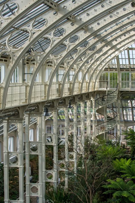 Architecture, Exterior, Conservatory, Kew Gardens London, Kew Gardens, Stone Columns, Listed Building, Victorian Greenhouses, Architectural Elements