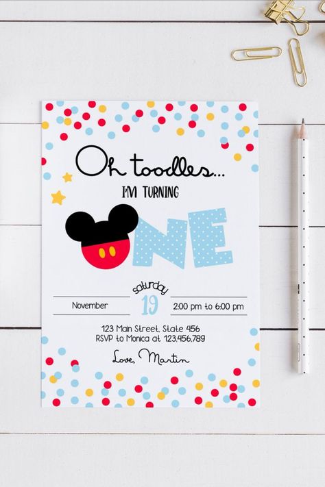 Instant Download | Digital Files | Editable Confettis Mickey Mouse Birthday Invite, Printable Mickey Birthday Invitation, Mickey Mouse Birthday Party, Boys Party Ideas Mousse, Mickey Mouse Birthday, Mickey Mouse, Mickey Mouse Parties, Mickey Mouse Clubhouse Birthday, Mickey Mouse Clubhouse Birthday Party, Mickey 1st Birthdays, Mickey Mouse 1st Birthday, Mickey Party