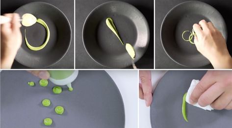Up your presentation game with two videos that will teach simple ways to plate purée. You eat with your eyes first! Dessert, Food Plating, Food Styling, Food Presentation, Food Plating Techniques, Plate Presentation, Gourmet Food Plating, Food Decoration, Catering