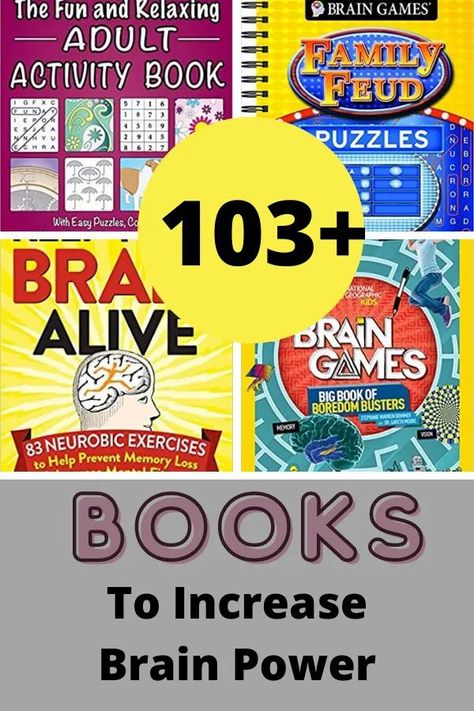 103 Plus Books To Increase Brain Power Now - Thrifty Mommas Tips These days keeping your brain sharp is harder than it has ever seemed before. Brain games, word games, crosswords and more to stay alert, attentive and maybe even have some fun. #brain #reading #health #books #puzzles #games #sudoku Ideas, Diy, Reading, Brain Games For Adults, Brain Teasers For Adults, Brain Teasers Riddles, Kids Brain Games, Brain Teasers, Logic Puzzles