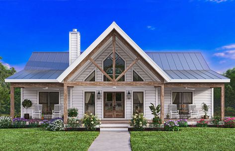 This popular Country-style... - America's Best House Plans Porches, Florida, Architecture, Ranch House Plans, Country House Plans, Country House Plan, House Plans Farmhouse, Lake House Plans, House Plan With Loft