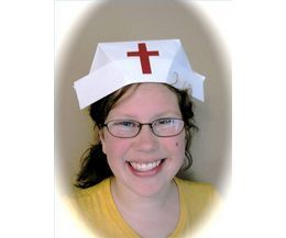 How to Fold a Nurse's Hat tutorial - an activity to accompany our WWI unit. Pre K, Costumes, Origami, Nursing Cap, Nurse Appreciation Week, Nurse Hat, Nurse Grad Parties, Nurses Day, Nursing Graduation Party