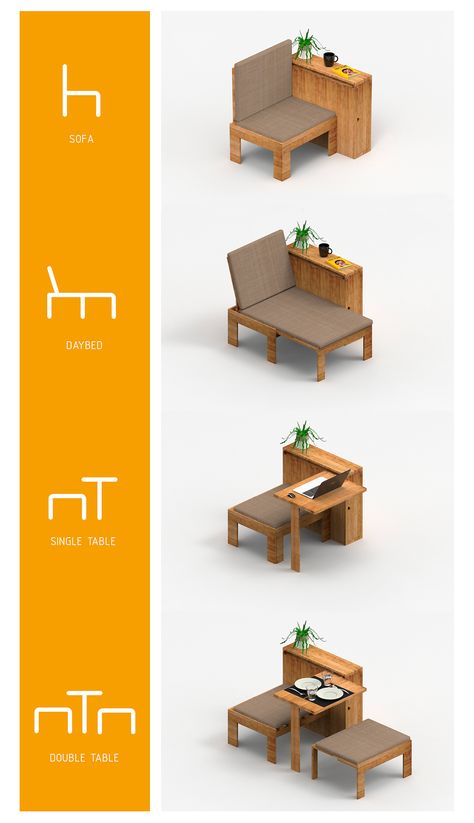 Foldable Furniture, Multifunctional Furniture Small Spaces, Multifunctional Furniture, Modular Furniture, Multifunctional Furniture Design, Furniture For Small Spaces, Multipurpose Furniture, Convertible Furniture, Multifunctional