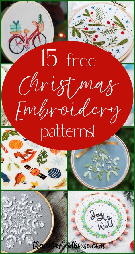 Quilting, Crochet, Diy, Embroidery Designs, Crafts, Christmas Embroidery Patterns Free Printables, Christmas Embroidery Patterns Free, Christmas Embroidery Patterns, Free Christmas Embroidery Patterns