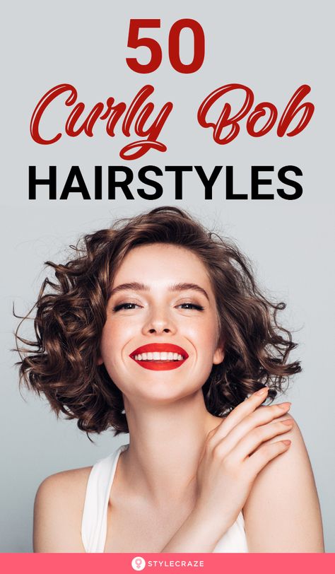 The bob has made heads turn and men swoon. Here is how you can style your bob to curly goodness. Curl your tresses to give it a voluminous twist! Thick Wavy Hair, Thick Curly Hair, Haircuts For Curly Hair, Medium Curly Hair Styles, Medium Wavy Hairstyles, Short Wavy Haircuts, Short Curly Haircuts, Wavy Bob Hairstyles, Long Curly Bob