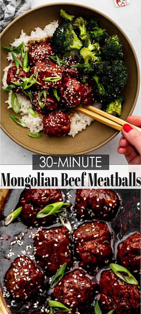 Healthy Recipes, Beef, Ground Beef, Beef Meatballs, Mongolian Beef, Meatballs, Cooking Recipes, Cook Smarts, Gourmet Cooking