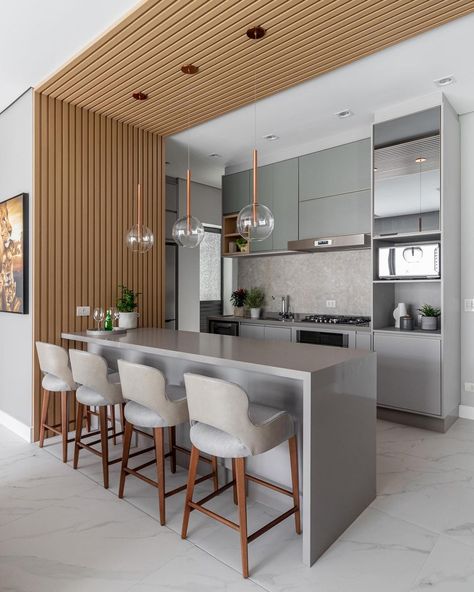 Cozinha americana: o que é + 100 FOTOS para montar a sua Interior, Design, Inspo, Dekorasyon, Dapur, Beautiful, Modern, Dekorasi Rumah, Haus