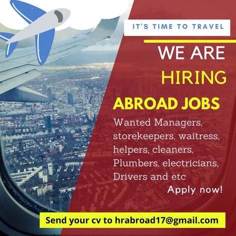Overseas jobs, best way to travel abroad is to find a job and start earning Dollars, pay in four instalments make your dream true call now: +91 8520971541, send your resume to hrabroad7@gmail.com #jobs #travel #resume #job #abroadlife #abroadjobs #abroadstudy #abroad #dollar #incomeinvesting #workabroad #workandtravel #hiring #hiringnow #hiringabroad #hiringprocess Overseas jobs Overseas Jobs, Hiring Now, Hiring Process, Job Opportunities, Work Abroad, Job Work, Job Offer, Jobs In Pakistan, Work Travel