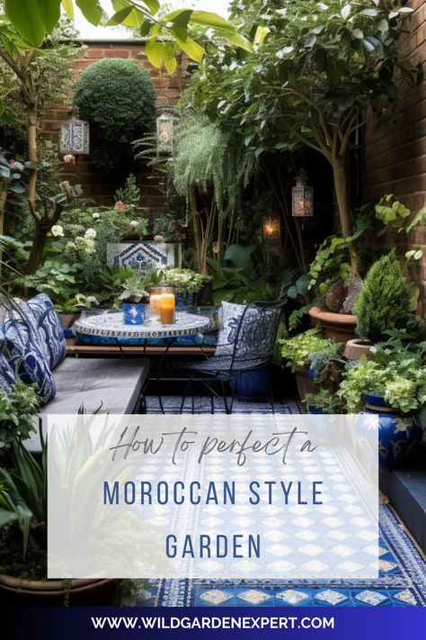 Interested in creating your own Moroccan style garden? In this article, we’ll share inspiring ideas that will help you transform your outdoor space into a breath-taking Moroccan inspired retreat, perfect for relaxation and enjoyment. Regardless of your garden’s size or location, you can infuse it with the warm earthy tones, vibrant colours, and enchanting elements that define Moroccan design. Inspiration, Gardening, Moroccan Garden Ideas, Beautiful Outdoor Spaces, Moroccan Outdoor Patio, Bohemian Outdoor Spaces, Morrocan Garden Ideas, Moroccan Patio Ideas, Courtyard Gardens