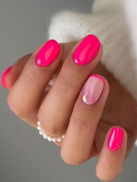 Pink Nail, Shellac, Barbie Pink Nails, Pink Nail Designs, Pink Nail Art, Cute Gel Nails, Pink Shellac Nails, Pink Nail Art Designs, Nail Colors