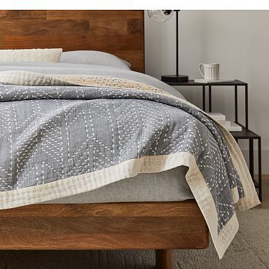 Double Cloth Arrow Bed Blanket - Frost Gray | West Elm West Elm, Home, Home Décor, Bedding & Blankets, Bedding Set, Bed Throws, Bed Blanket, Soft Bedding, Arrow Bedding