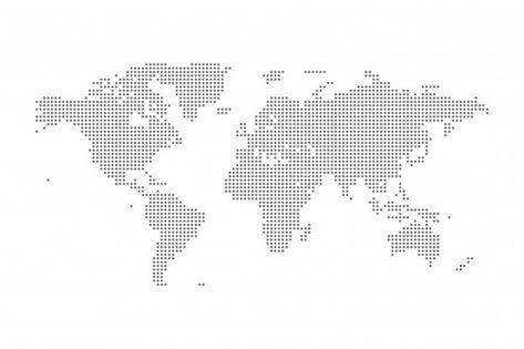 World, Dots, Desain Grafis, Vector Free, Map, Map Vector, Asia Map, Map Outline, Illustrated Map