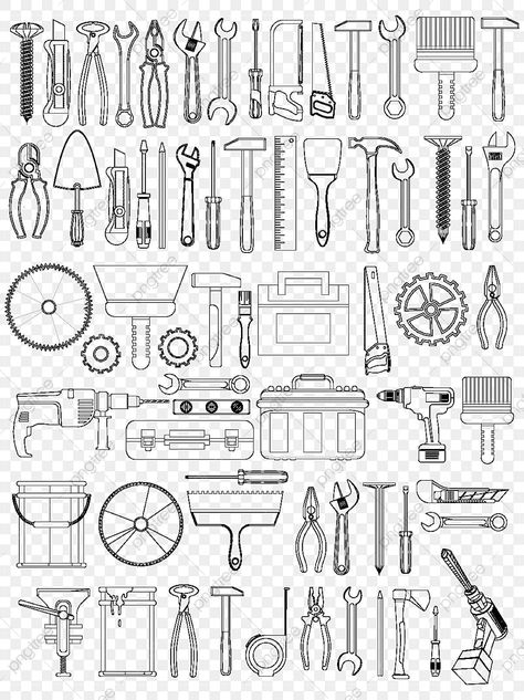 Tattoo, Tools And Equipment, Retro, Hand Tools, Tool Design, Tool Poster, Drafting Tools, Drawing Tools Sketching, Engineering Tools