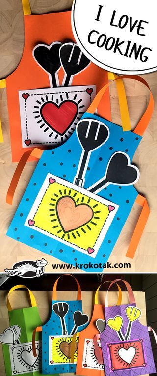 I LOVE COOKING | krokotak | Bloglovin’ Pre K, Crafts, Diy For Kids, Craft Apron, Crafts For Kids, Craft Activities, Cute Crafts, Knutselen, Themed Crafts