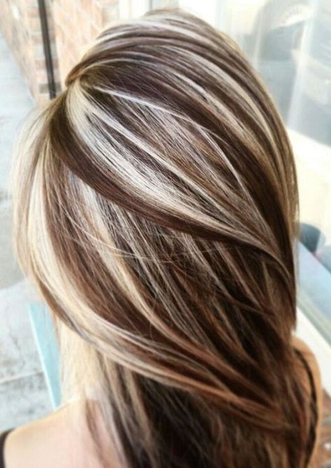 67 Hair Highlights Ideas, Highlight Types, and Products Explained [2019] New Hair, Balayage, Long Hair Styles, Balayage Hair, Cream Blonde Hair, Summer Hair Color For Brunettes, Curly Hair Styles, Hair Color Highlights, Brown Hair With Blonde Highlights
