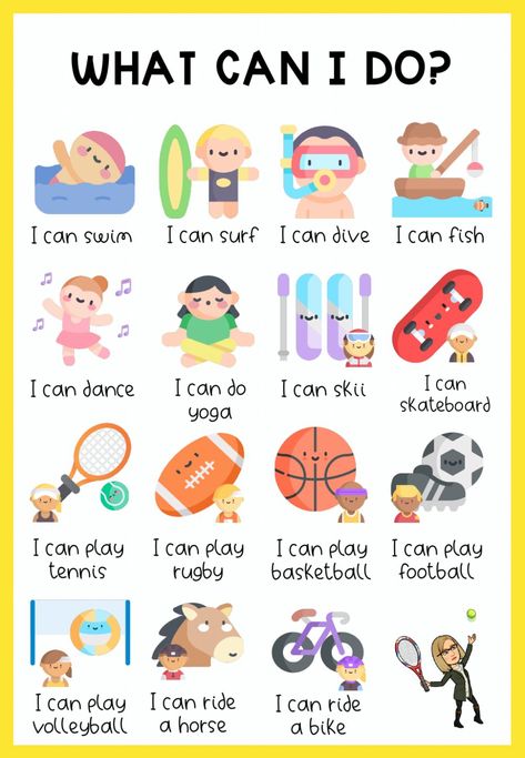 Sports online activity for 3RD. You can do the exercises online or download the worksheet as pdf. Yoga, Pre K, Sports Activities For Kids, Sports Activities, Activities For Kindergarten, Kids Learning, Lessons For Kids, Exercise For Kids, Learning English For Kids