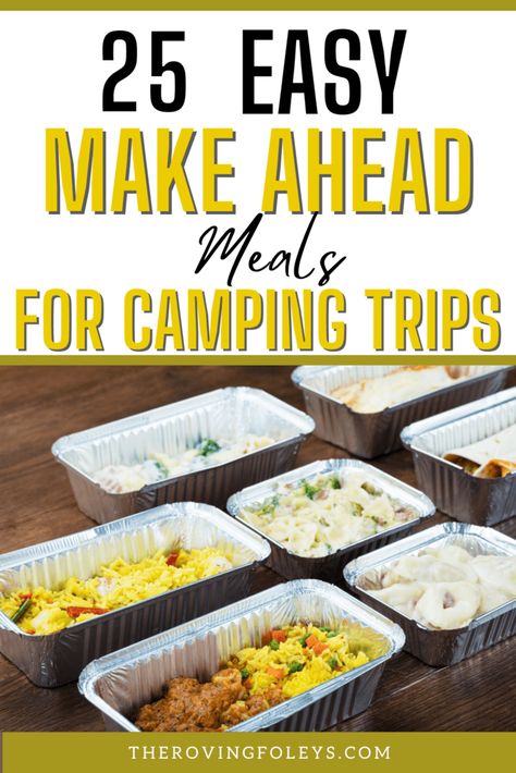 Outdoor, Camper, Glamping, Motor Home Camping, Camping Hacks, Camping, Camp Meals Easy, Camp Food Ideas Make Ahead, Camping Food Make Ahead