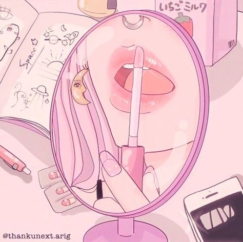 pink aesthetic #digitalart #japanesecore #cybercore #widget #pinkwidget #makeup #homescreenios14