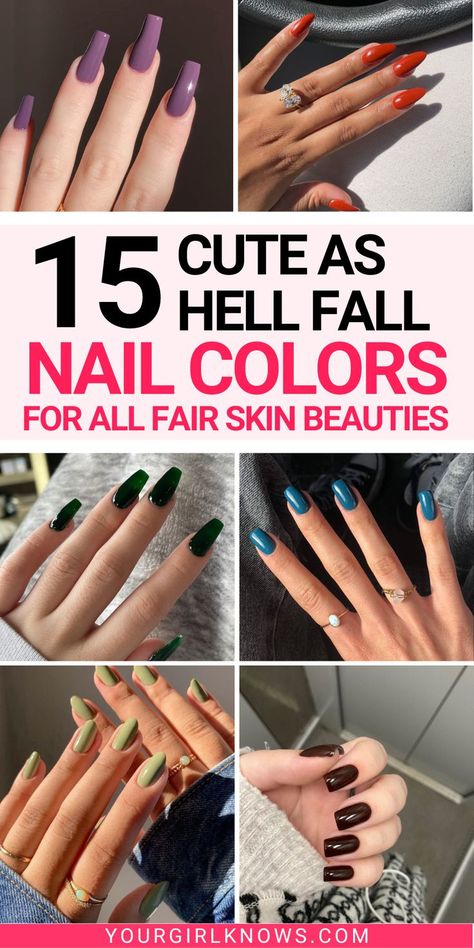 Get ready to slay this fall with these 15 droll-worthy nail colors perfectly suited for pale skin! From deep burgundy to muted neutrals, these shades will make your nails stand out. Don't miss out on the trendiest and most flattering colors for the season. Neutral Nails, Velvet Nails, Nail Trends, Nail Colors, Hair And Nails, Fall Nail Designs, Fall Nail Trends, Nail Color Trends, Nail Pops