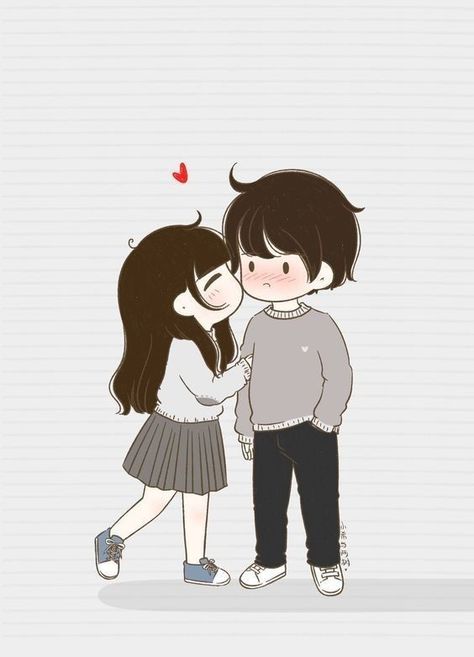 Cute Couple Cartoon DP'z - Matching-   Cute love - For WhatsApp