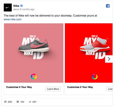Nike Facebook ad design Design, Instagram, Web Design, Layout, Fb Ads, Marketing, Ad Design, Online Ads, Smp
