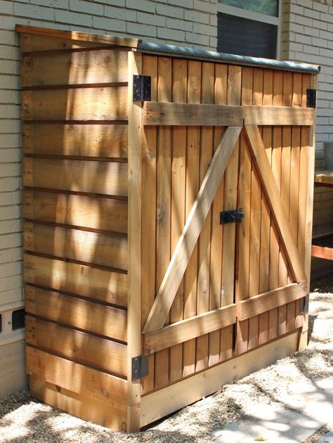 I recommend building something like this in your yard first, for storing tools and such.  A Lean-To Storage Tool Shed with Wood Slats on the Sides Garden Tool Shed, Firewood Storage, Storage Shed Plans, Bike Shed, Wood Shed, Diy Shed, Tool Sheds, Building A Shed, Garden Storage