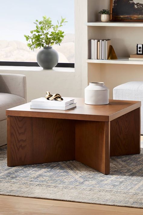 Best Coffee Tables From Target Studio, Design, Home Décor, Square Accent Tables, Wooden Tables, Black Table, Square Wooden Coffee Table, Modern Wood Coffee Table, Studio Mcgee