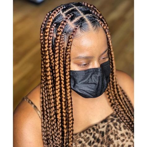 Jumbo Box Braid Hairstyles for Black Women... Large and long. Box Braids, Jumbo Box Braids Styles, Jumbo Braiding Hair, Box Braids Styling, Braided Cornrow Hairstyles, Braided Hairstyles For Black Women Cornrows, Jumbo Box Braids, Big Box Braids Hairstyles, Thick Box Braids